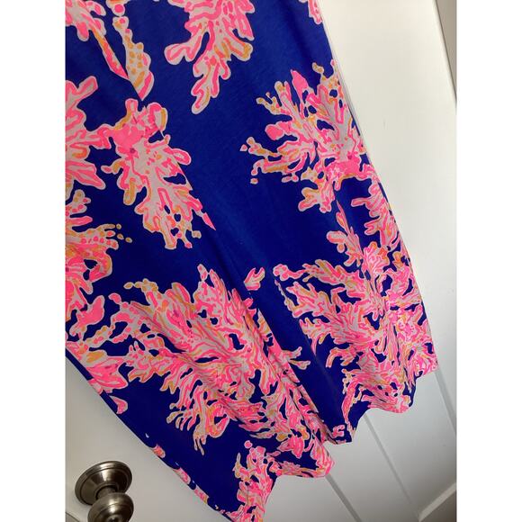 NWT Lilly Pulitzer Marlo Its Electric Floral Mini T-Shirt Dress Blue Pink Medium - Picture 7 of 11